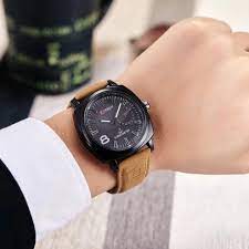 Luxury Men's Leather Wrist Watch Curren Route 8